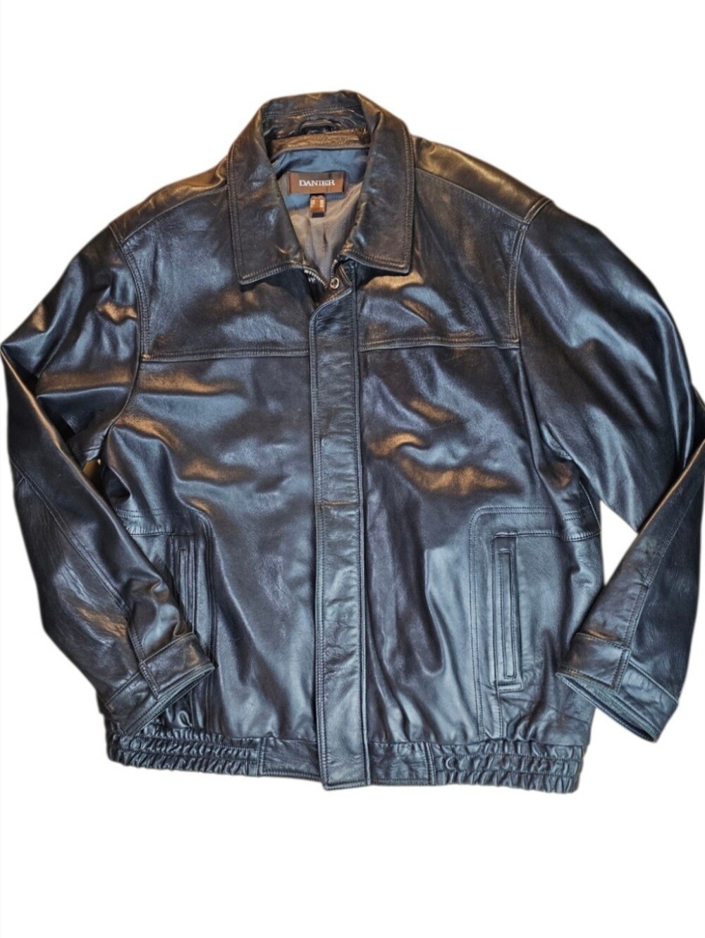 🖤 Danier Leather Jacket | Black | Full Zip | Men's 3XL